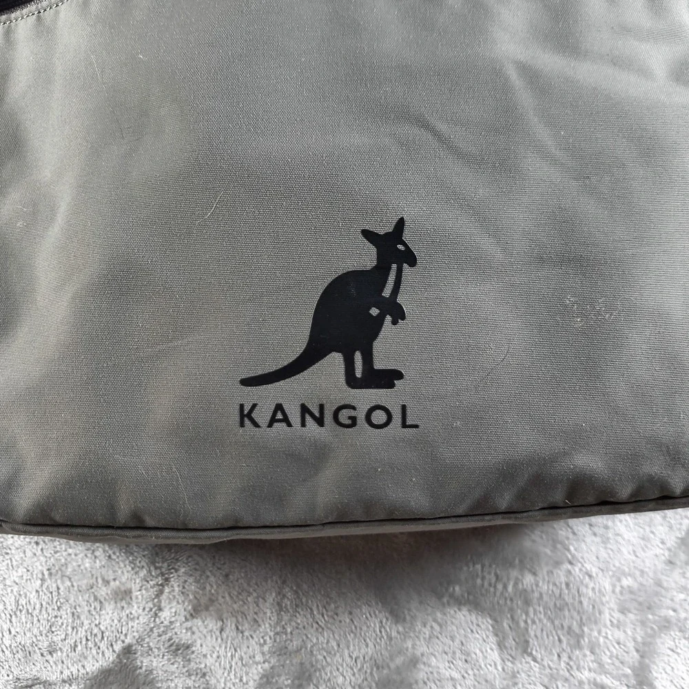 Kangol Messenger Bag Gray Travel Commuter Day Pack Backpack Kangaroo Crossbody